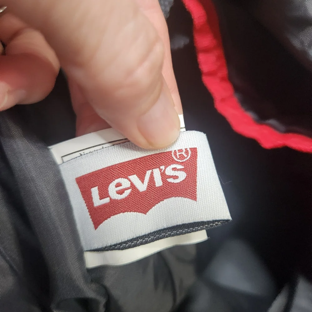 Levi's Canvas Laptop Large Messenger Bag Gray Black Y2K